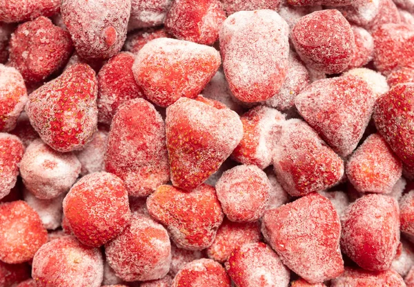 Pile Frozen Strawberry Background — 스톡 사진
