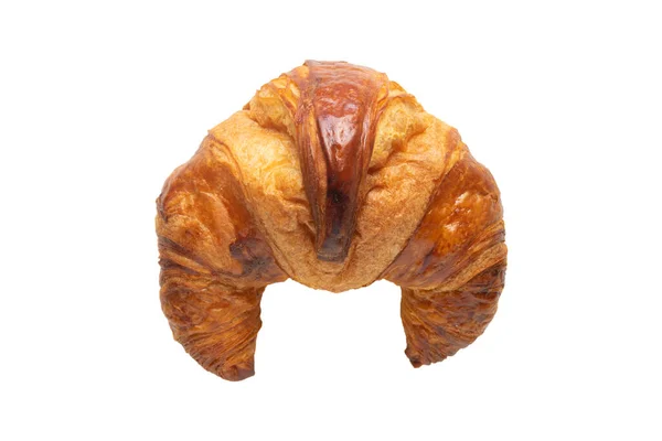 Croissant Isolated White Background Top View — 스톡 사진