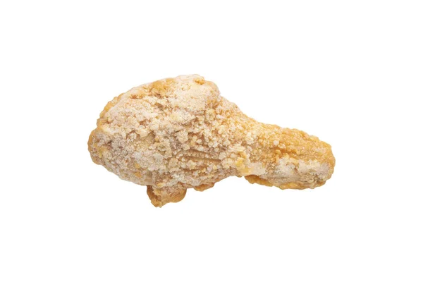 Donmuş Tavuk Budu Kızartması Beyaz Arka Planda Izole Edilmiş — Stok fotoğraf