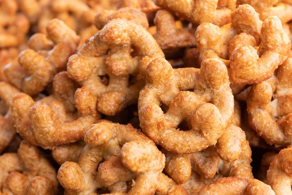 deep-fried  wheel shaped snack. Traditional Thai desserts