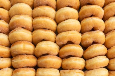 Şeker kaplı çöreklerin üst görünümü