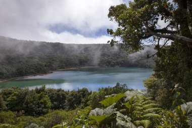 The Botos volcanic lagoon in Poas volcano of Costa Rica clipart
