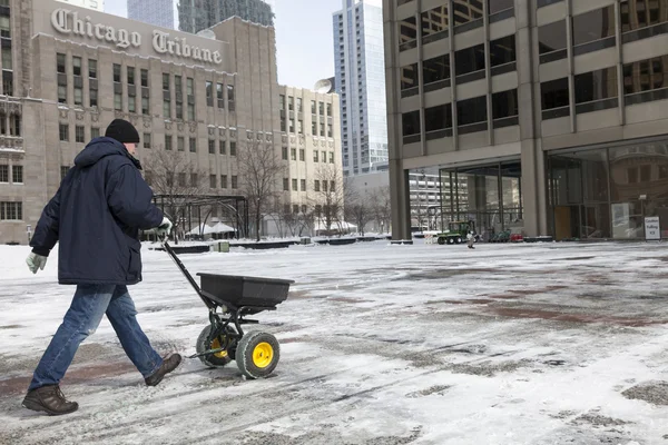 Michigan Avenue en invierno en Chicago . —  Fotos de Stock