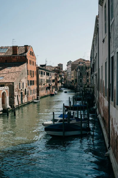 Increíble Vista Del Paisaje Urbano Del Casco Antiguo Venecia Canal — Foto de Stock