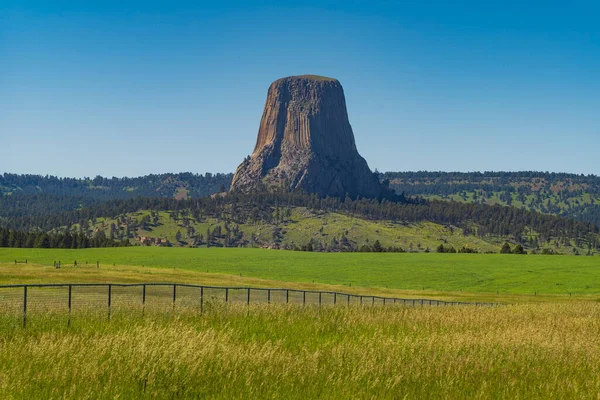 The Devils Tower, a geologic feature that protrudes out of the prairie of the Black Hills, is considered sacred by Northern Plains Indians and one of the finest crack climbing areas in North America.