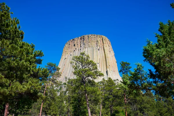 Devils Tower Geologický Prvek Který Vyčnívá Prérie Black Hills Považován — Stock fotografie