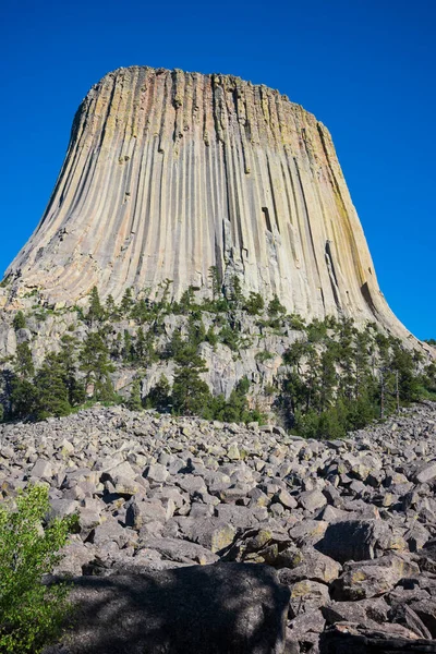 The Devils Tower, a geologic feature that protrudes out of the prairie of the Black Hills, is considered sacred by Northern Plains Indians and one of the finest crack climbing areas in North America.