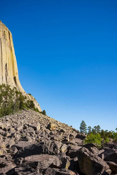 The Devils Tower, a geologic feature that protrudes out of the prairie of the Black Hills, is considered sacred by Northern Plains Indians and one of the finest crack climbing areas in North America.