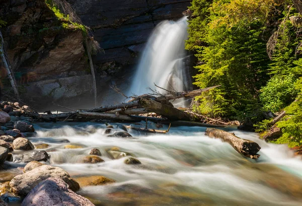 Baring Falls Photographed Motion Blur Waterfall Located Same Trail Mary — Stock Photo, Image