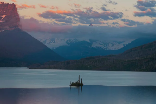 Wild Goose Island Located Second Largest Lake Glacie National Park — Φωτογραφία Αρχείου