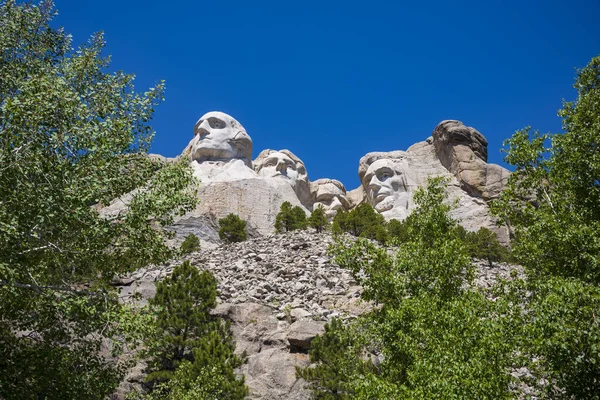 Národní Památník Mount Rushmore Zachycuje Americké Prezidenty George Washingtona Thomase — Stock fotografie