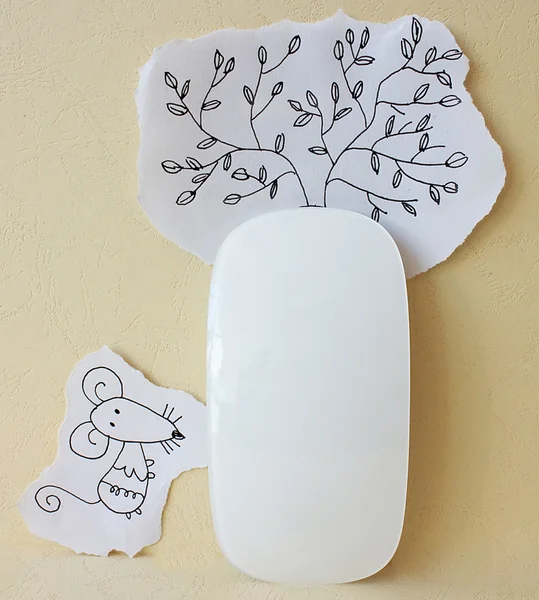 Kağıt fare ve bilgisayar fare