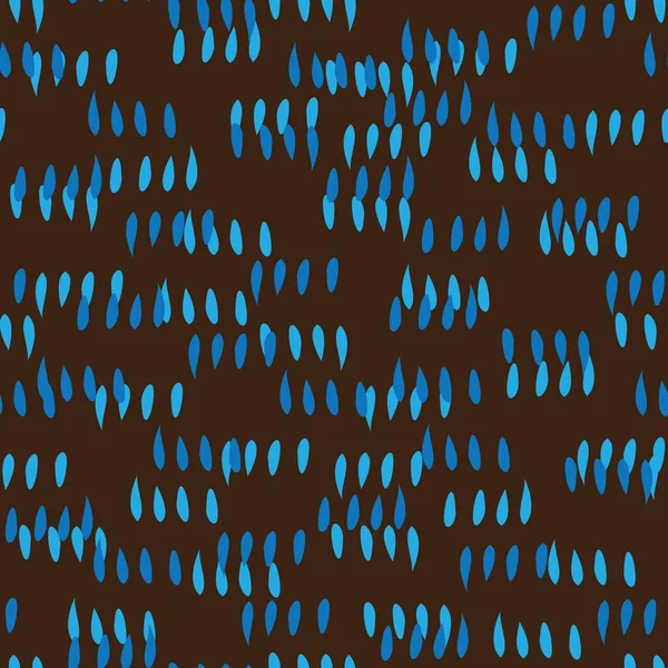 Abstracto gotas de lluvia patrón vectorial en umber oscuro — Vector de stock