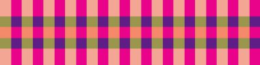 Pink plaid seamless vector pattern for borders and all over prints. Surface print design for fabrics, stationery, scrapbook paper, gift wrap, textiles, backrounds, and packaging.