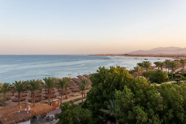 Puesta Sol Sobre Mar Rojo Hurghada Egipto — Foto de Stock