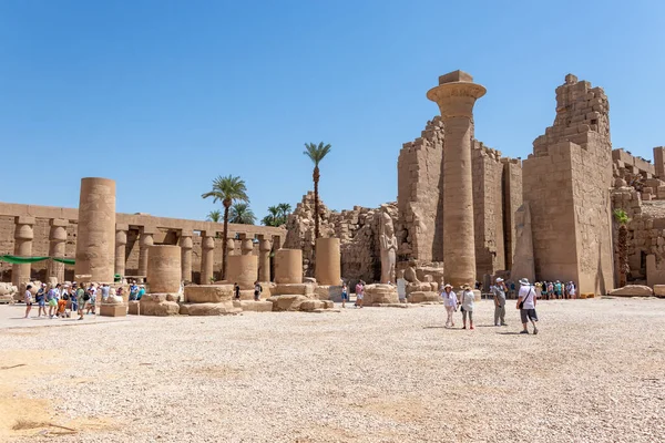 Luxor Egipt Września 2021 Kompleks Świątynny Karnak Składa Się Wielu — Zdjęcie stockowe