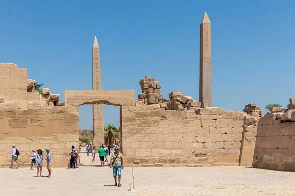 Louxor Égypte Septembre 2021 Obélisque Thoutmôsis Obélisque Reine Hatchepsout Temple — Photo