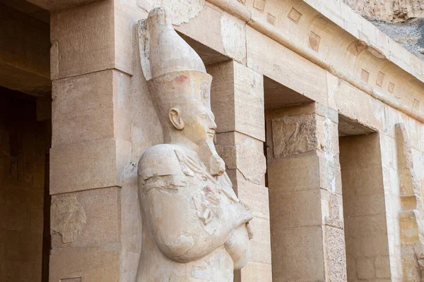 Een Sculptuur Van Farao Mortuarium Tempel Van Hatshepsut Buurt Van — Stockfoto