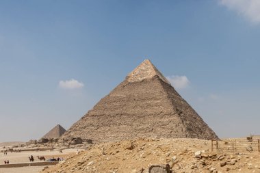 Pyramid of Khafre of Chephren is the second tallest of the Ancient Egyptian Pyramids of Giza and the tomb of pharaoh Khafre
