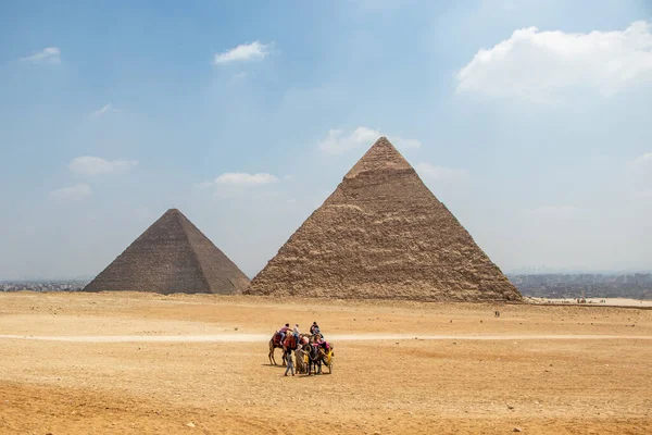 Pirámide Khufu Pirámide Khafre Egipto — Foto de Stock