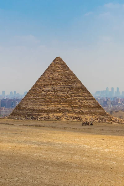 View Giza Pyramid Egypt Cairo — стоковое фото