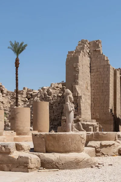 Karnak Temple Complex Consists Number Temples Chapels Other Buildings Form — Fotografia de Stock