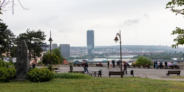 Belgrado Servië Mei 2022 Belgrado Stad Zakelijke Residentiële Wijk Waterfront — Stockfoto