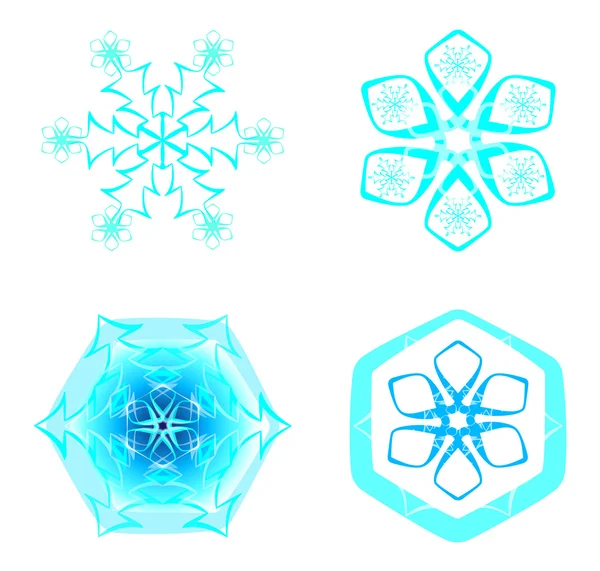 Set de copos de nieve — Archivo Imágenes Vectoriales