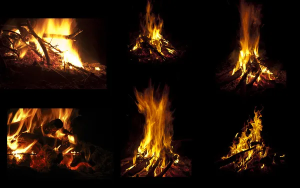 Camp fire collection. — Stock Photo, Image