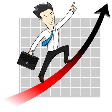işadamı dostum grafik yükseliş ok çizgi