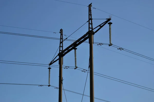高電圧タワー送電 — ストック写真