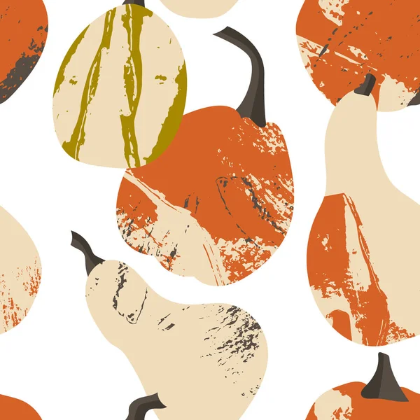 秋天蔬菜背景 无缝图案 采购产品秋天装饰设计 感恩节和圣餐之间的邀请 收获传单 纺织品 矢量平面卡通画 — 图库矢量图片