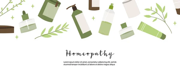 Homeopathy Naturopathy Complementary Alternative Integrative Holistic Medicine Tanaman Organik Alami Stok Ilustrasi 