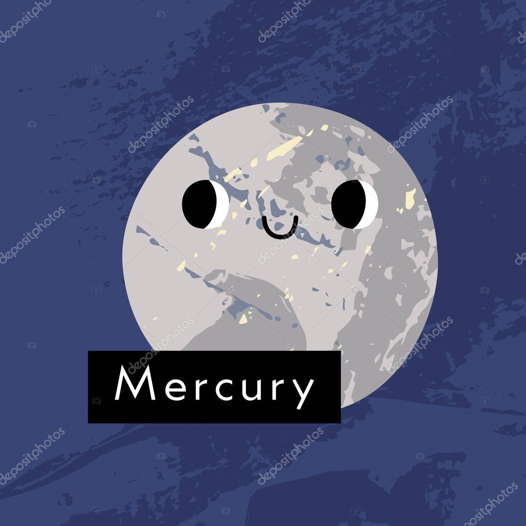 Vettoriale stockMercurio Carino Personaggio Del Pianeta Kawaii Con Faccia  Sorridente Divertente di ©JuliaSuena #542437312, image size:1024x1024