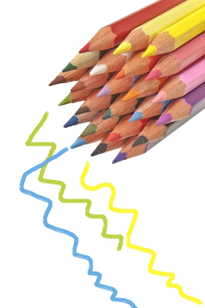 カラフルな木製の鉛筆 — ストック写真