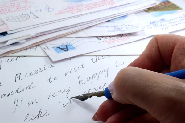 Writing a letter — Stock Photo, Image