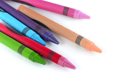 few colored crayons clipart