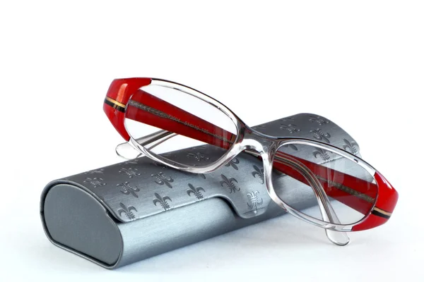 Glasses and glasses case — Stock Photo, Image