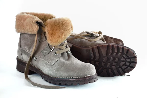 Shoes with fur for women — Stock Photo, Image