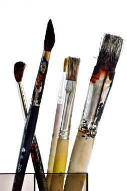 eski sanatsal fırçaların