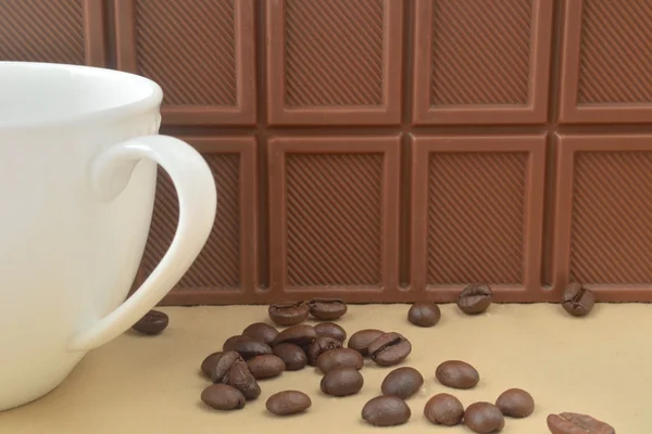 巧克力和咖啡的谷物 — 图库照片