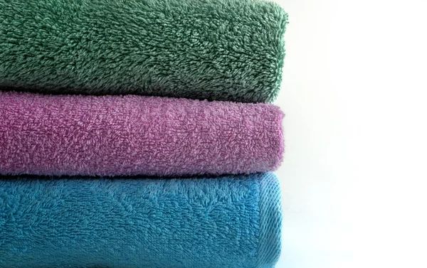 Three different color towel — Stock Photo, Image