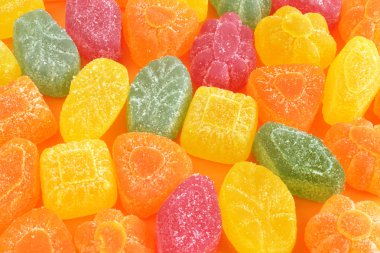 Fondo de jalea de frutas confitadas