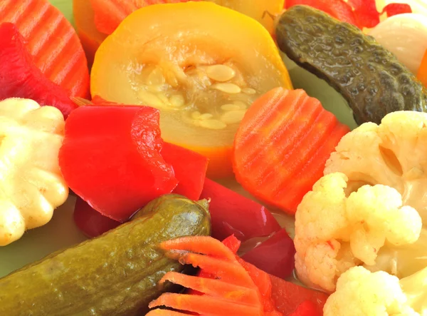 Canned vegetables background — Stock Photo, Image