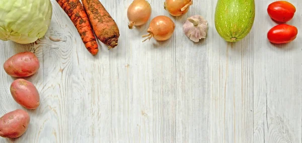 Vegetables Which Harvested Late Autumn Lie — Stock Photo, Image