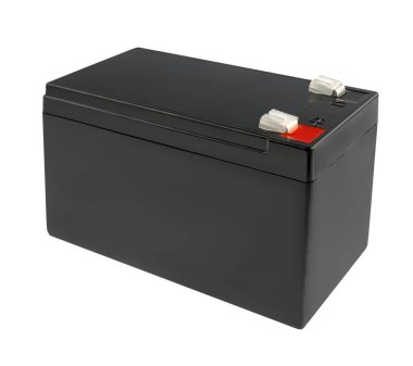 Şarj edilebilir batarya, enerji kaynağı, beyaz arka planda.