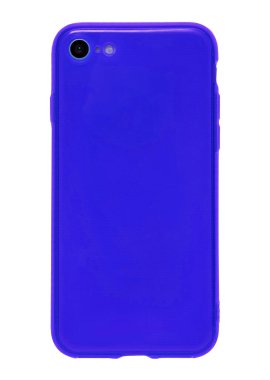 Beyaz arkaplanda izole edilmiş telefon için silikon durumu