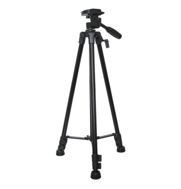 Telefon, kamera için tripod, beyaz arkaplanda izole