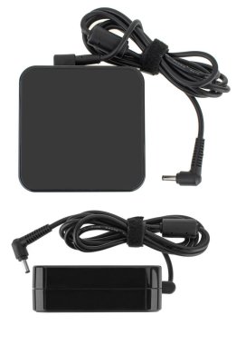 dizüstü bilgisayar güç adaptörü, dizüstü bilgisayar yedek parçası beyaz arkaplanda izole