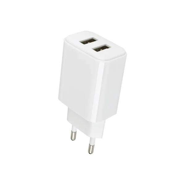 Adaptador Corriente Para Tableta Del Teléfono Accesorio Del Teléfono Aislado — Foto de Stock